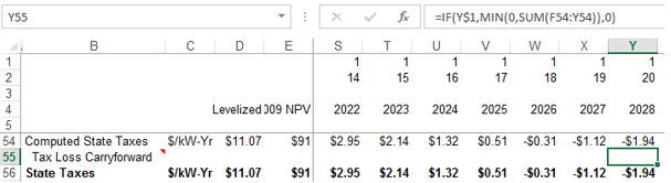 Cell to the right is inconsistent